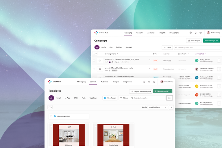 Iterable Aurora UX: Enhancements to Overview Pages, Folders, and More