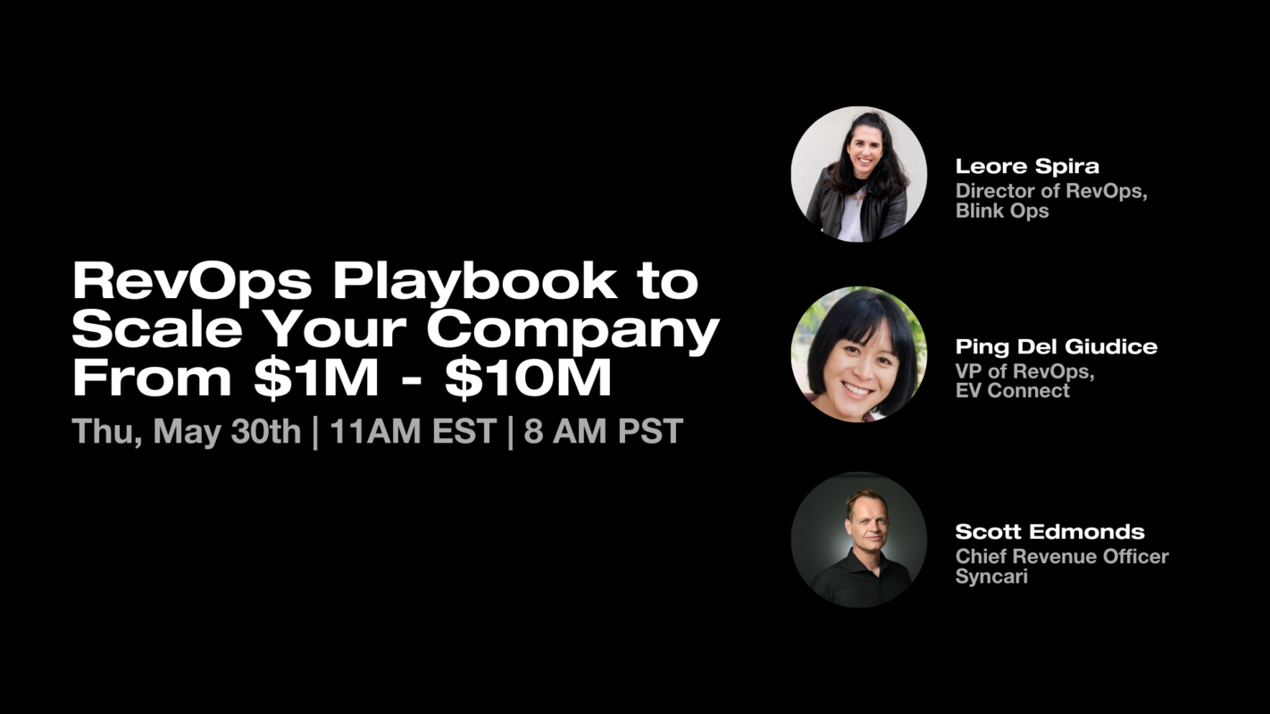 RevOps Playbook to Scale Your Company From $1M - $10M