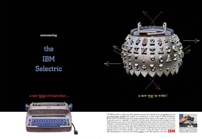 IBM typewriting ball element ad