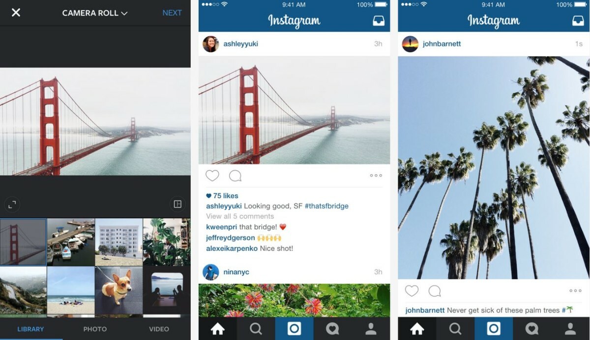 Portrait and landscape photos on Instagram. Posting features - PromoRepublic