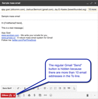 We are now hiding the Gmail Send button