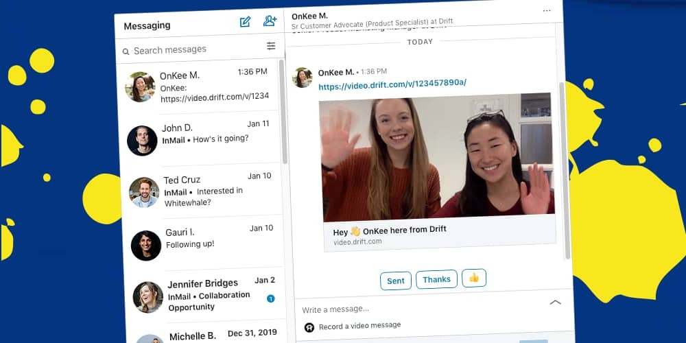 Connect With Your Customers Faster. Record Videos Right From LinkedIn With Drift Video.