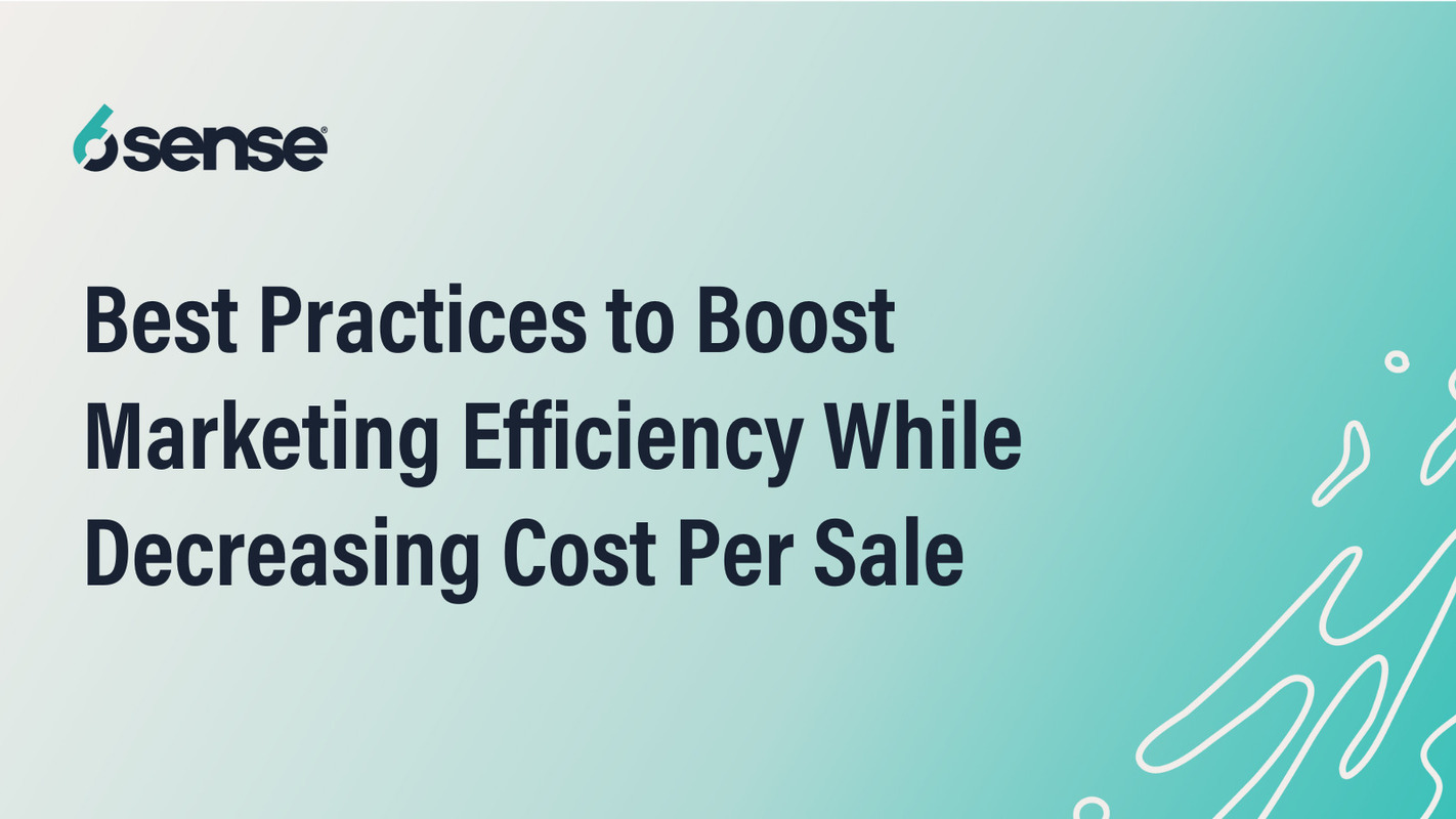 Best Practices to Boost Marketing Efficiency while Decreasing Cost Per Sale
