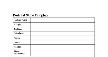 Podcast Show Template