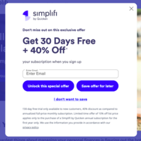 Pop up sells with exclusive hard to resist offer - Swipe File