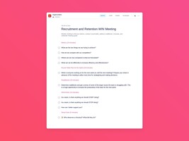 Recruitment and Retention WIN Meeting Template