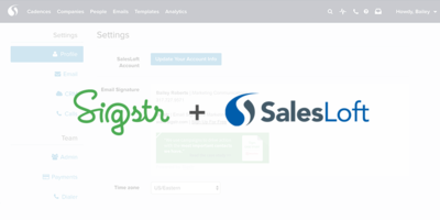 Sigstr + SalesLoft Tutorial with Email Signature Examples