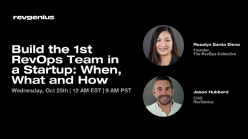 Build your 1st RevOps Team in a Startup: When, What and How