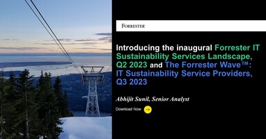 Introducing The Inaugural Landscape And Forrester Wave™ Evaluation On IT Sustainability Services