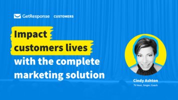 CIndy Ashton, GetResponse Customer