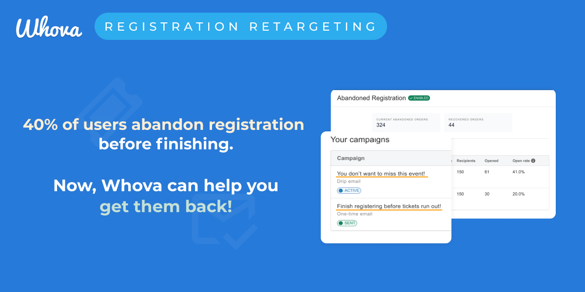 Increase Ticket Sales with Whova's New Registration Retargeting Feature