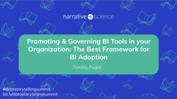 Promoting & Governing BI Tools in your Organization ft Tommy Puglia | Data Storytelling Virtual Summit