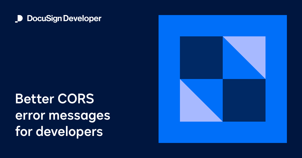 Better CORS error messages for developers