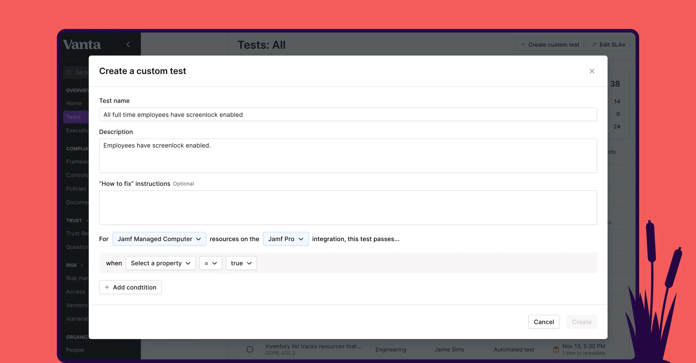 Automate more of your compliance program with custom tests