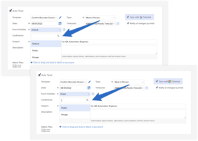 Private Calendar Events