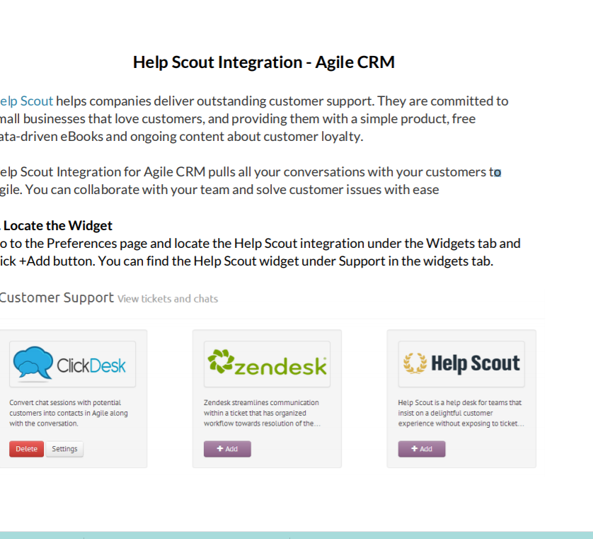 Help Scout Integration - Agile CRM
