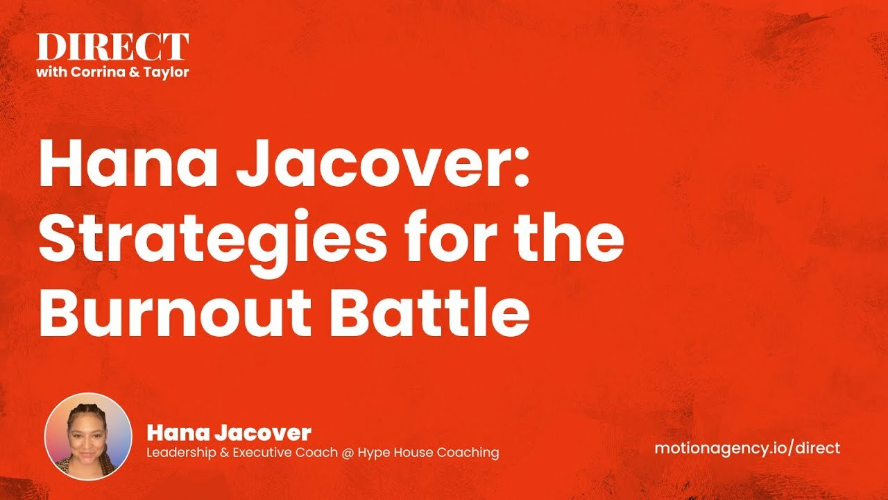 Hana Jacover: Strategies for the Burnout Battle
