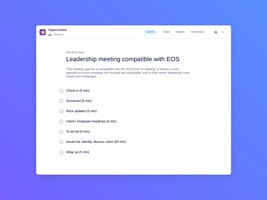 Leadership meeting compatible with EOS Template
