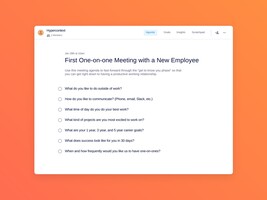 First one-on-one meeting with a new employee template (7 topics and ideas) | Spinach