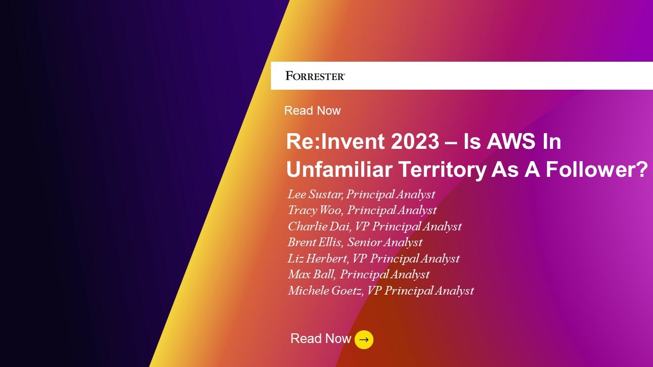re:Invent 2023 - Is AWS In Unfamiliar Territory As A Follower?