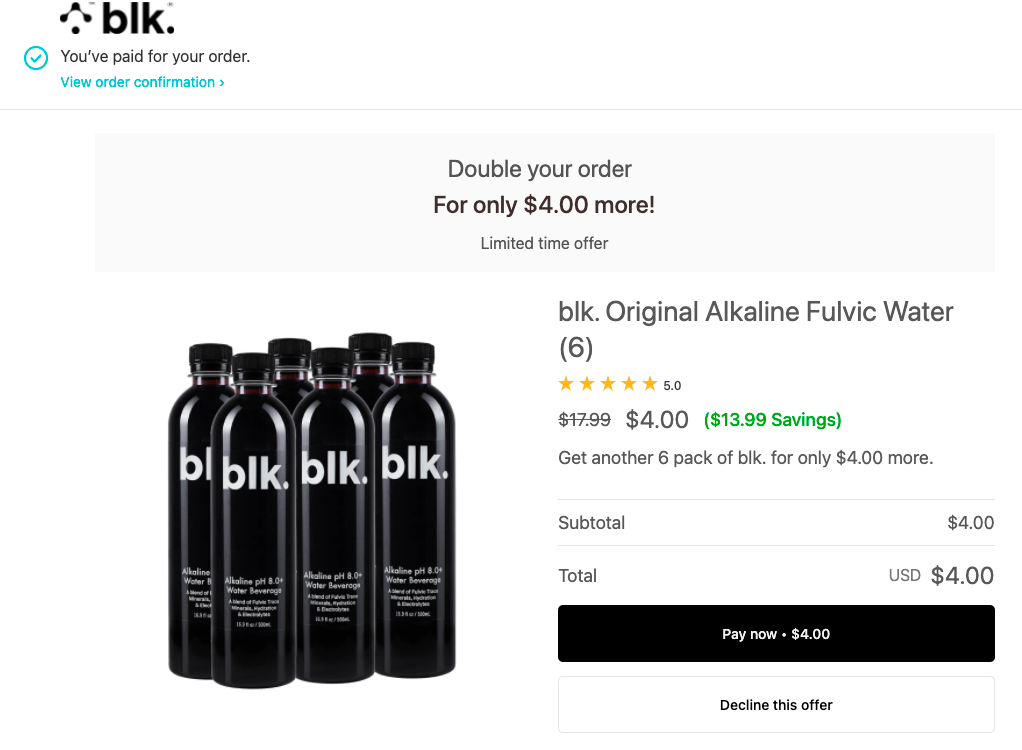 Upsell sales page for water company - Swipe File