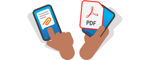 How to attach PDFs to your messages