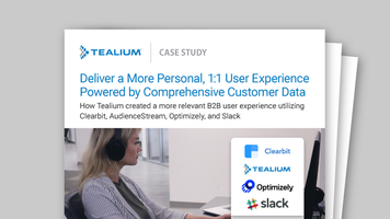Website Personalization Case Study Using Tealium, Clearbit, Optimizely and Slack