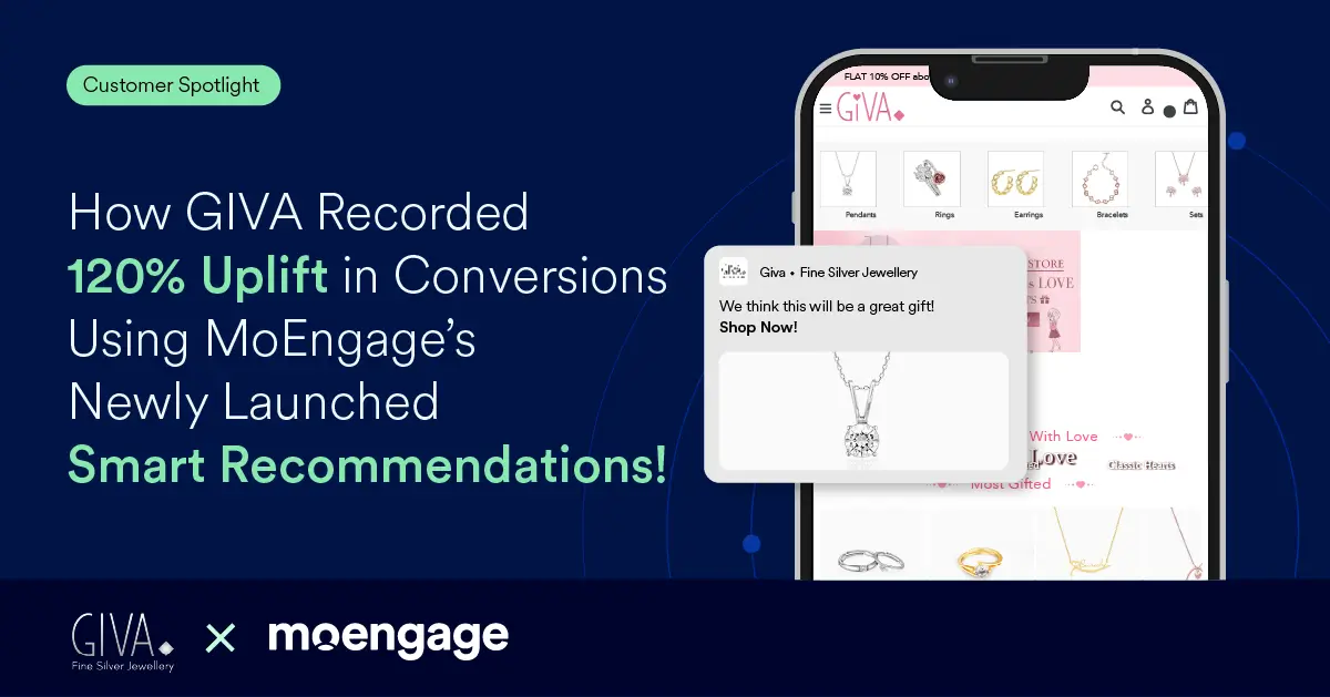 [Customer Spotlight] How GIVA Recorded 120% Uplift in Conversions Using MoEngage's Newly Launched Smart Recommendations!
