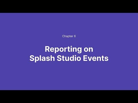 Reporting on Splash Studio Events