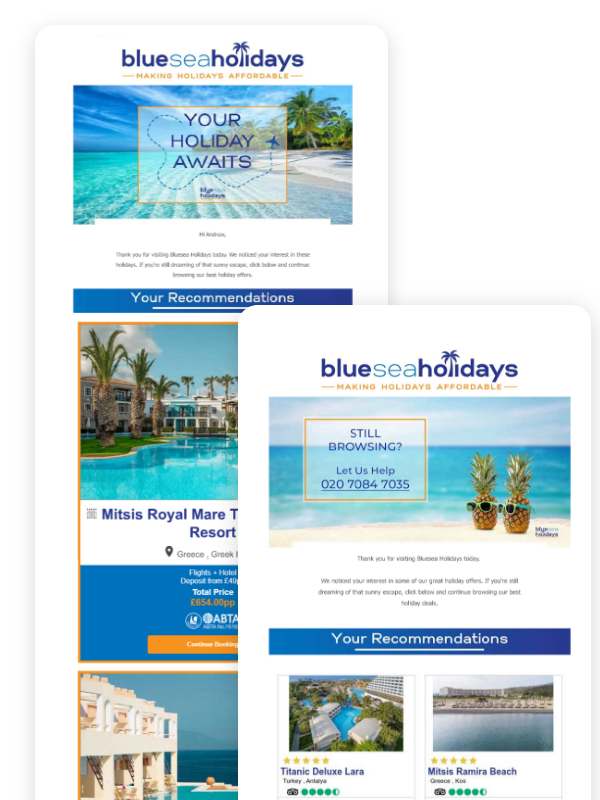 Blue Sea Holidays improves the customer experience for holidaymakers from destination to departure with Dotdigital and Fresh Relevance
