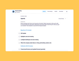 How to create a board meeting agenda that delivers value