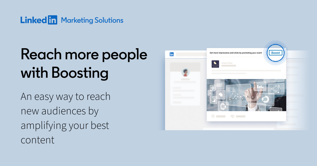 Reach more people by Boosting posts and events
