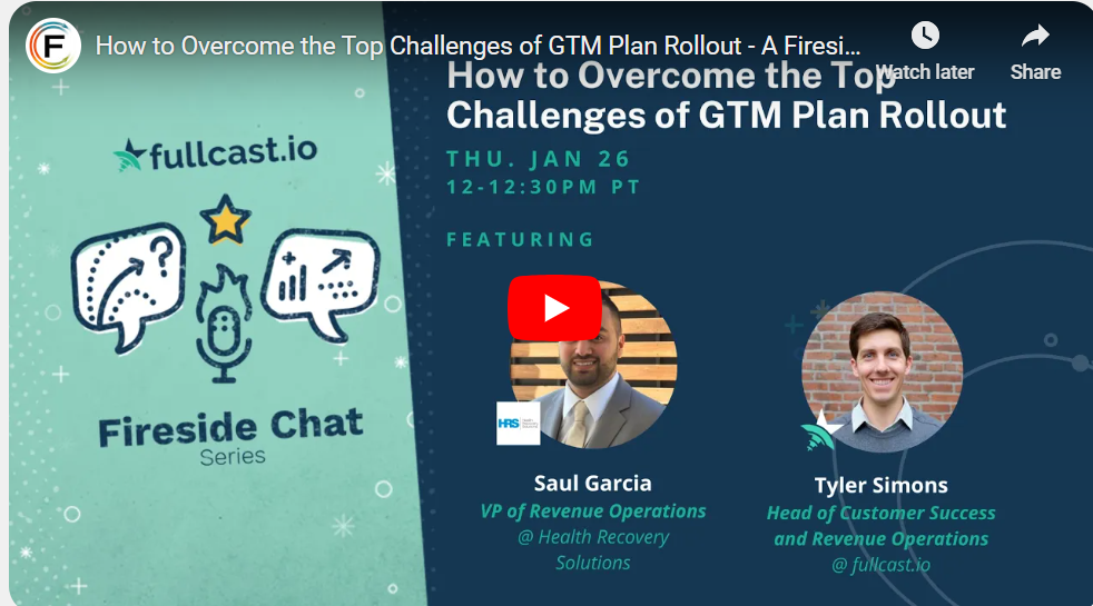 Fireside Chat: How to Overcome the Top Challenges of GTM Plan Rollout