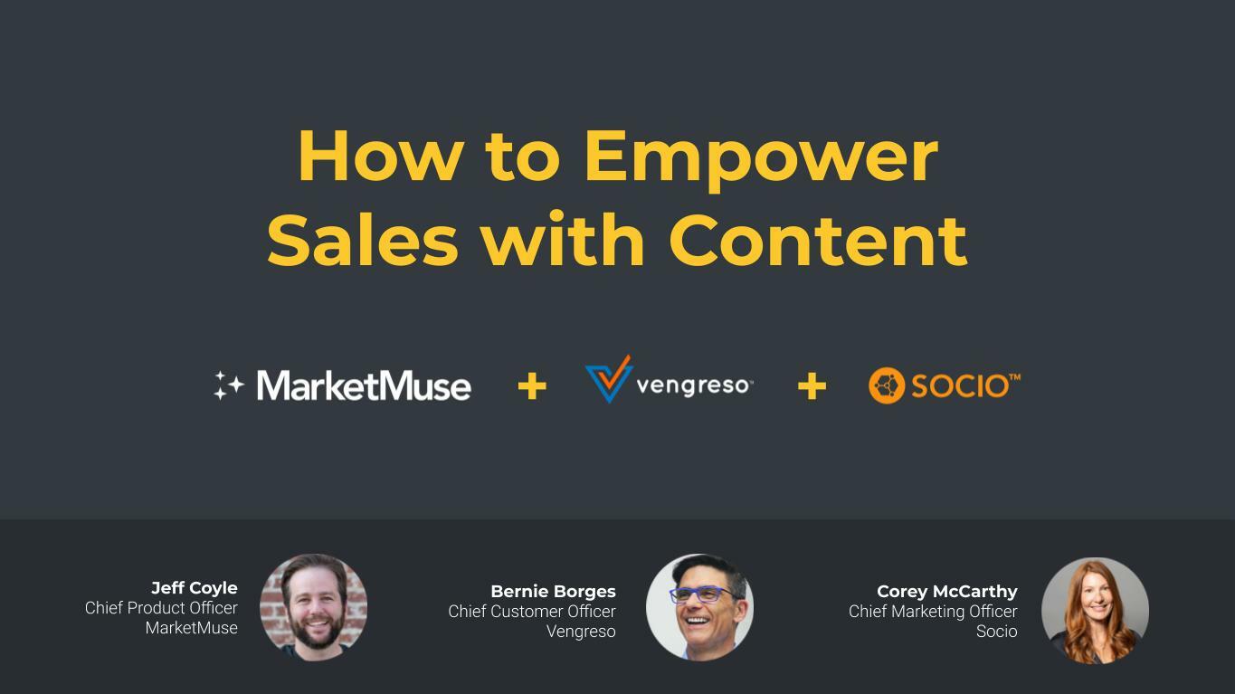 How to Empower Sales with Content