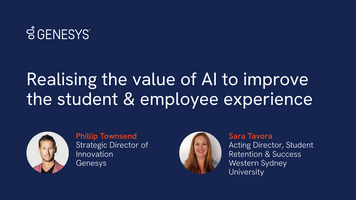Fireside Chat: Realising the value of AI to positively impact the student and employee experience