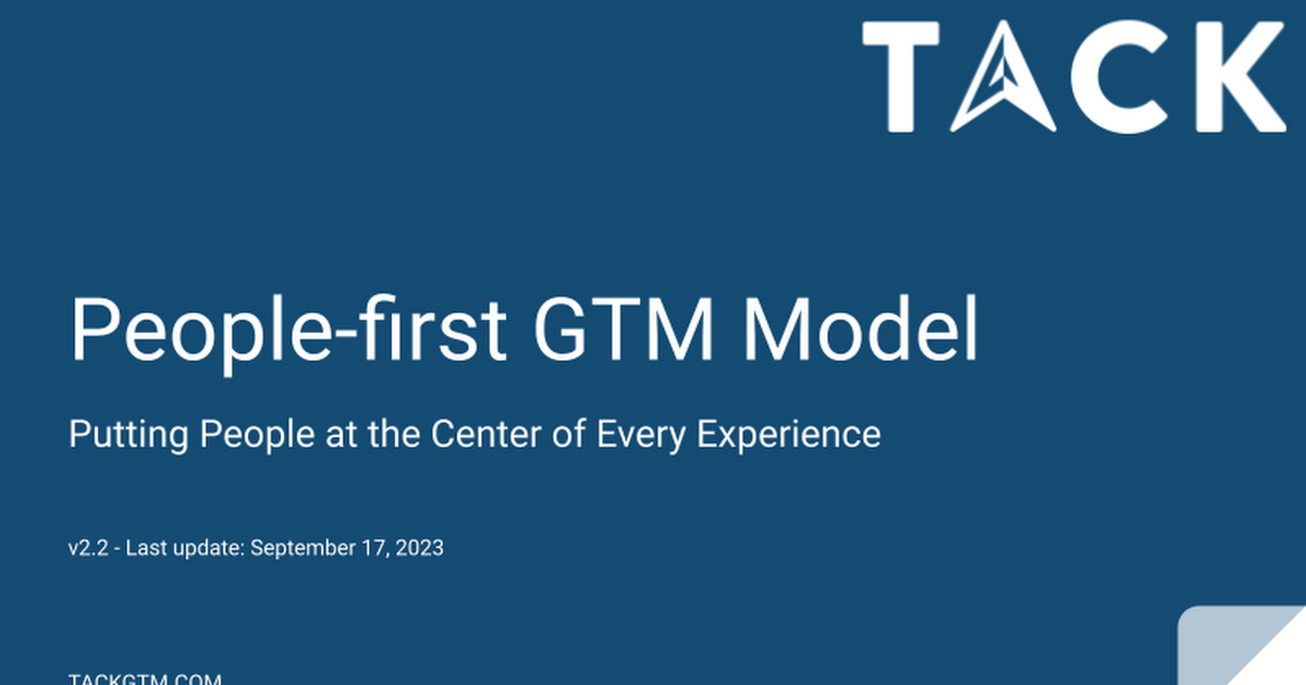 People-first GTM  Model Workbook