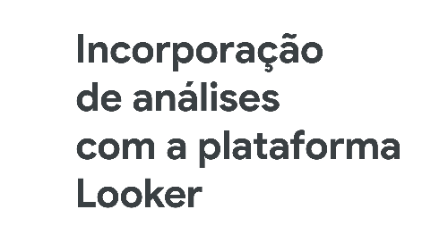 Visão geral: Incorporação de análises com a plataforma Looker
