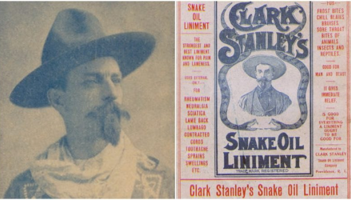 The story of Clark Stanley, the original snake oil salesman