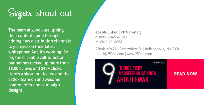 [Sigstr Shout-Out] 250ok Ups Value in Every Email Send - Terminus Site