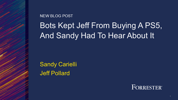 Bots Kept Jeff From Buying A PS5, And Sandy Had To Hear About It