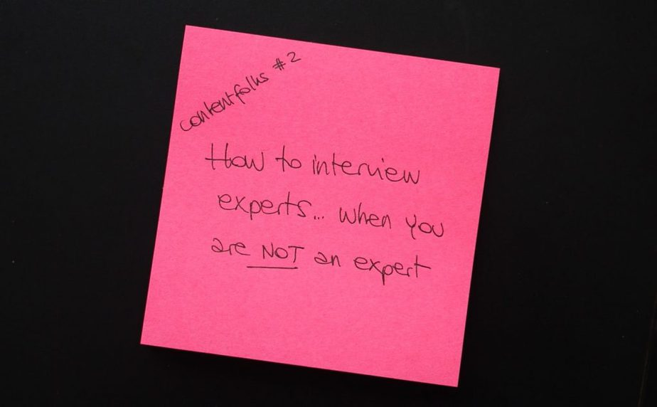 How to interview + what to ask a subject matter expert 
