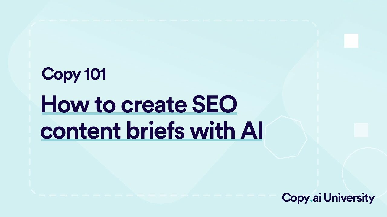 Create SEO Content Briefs with Copy.ai
