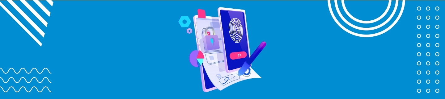 An electronic signature example for each function of an SMB