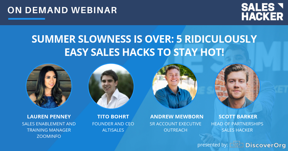 Summer Slowness is Over: 5 Ridiculously Easy Sales Hacks to Stay Hot!