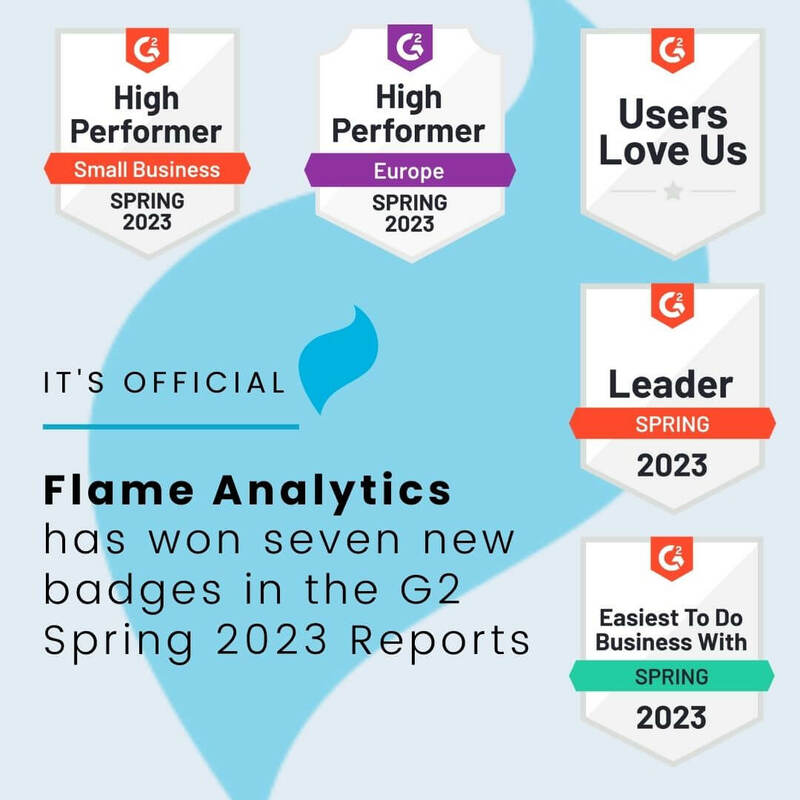 New G2 Badges for Flame Analytics in Spring 2023 Reports