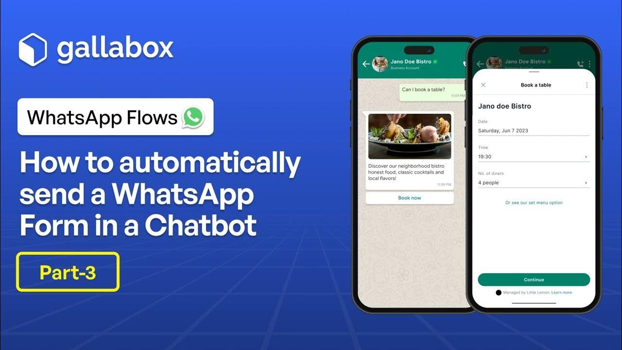 Gallabox WhatsApp Flows Tutorial Part 3 - How-To Automatically Send a WhatsApp Form in a Chatbot