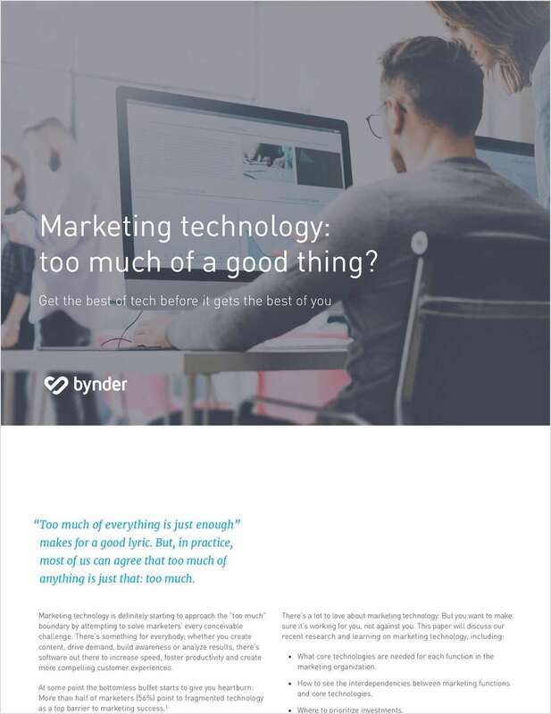 Marketing technology: too much of a good thing?