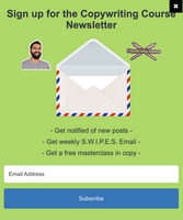 Great Newsletter Signup Pop-Up