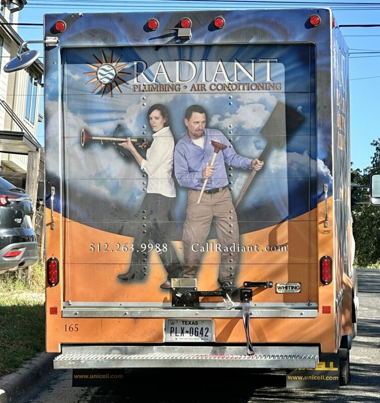 Funny Radiant Plumbing Van - Swipe File