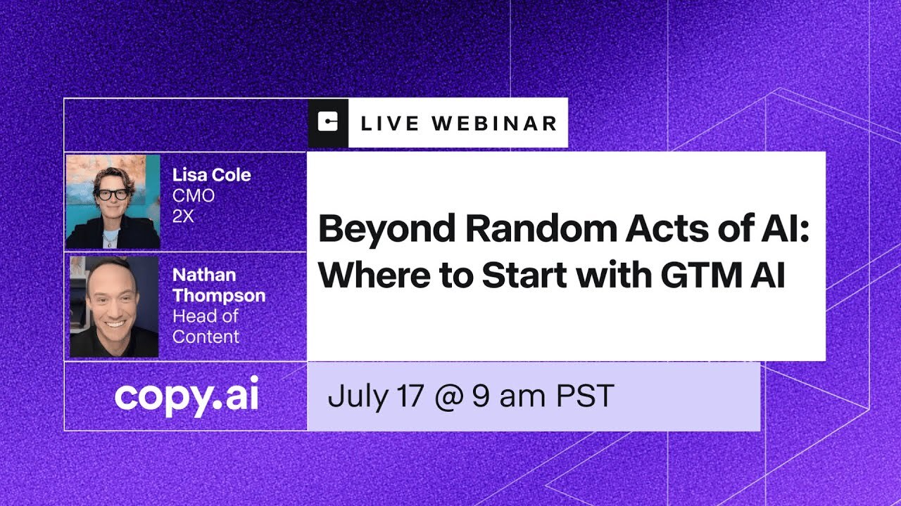 Beyond random acts of AI: Where to Start With GTM AI